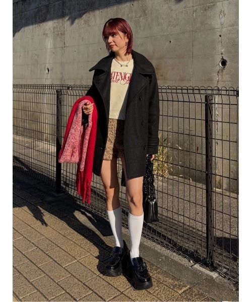 SLY（スライ） ニット セーター FRONT LOGO KNIT TOPS フロントロゴ