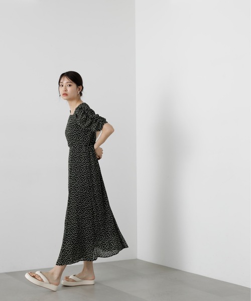 「N.(N. Natural Beauty Basic)」 半袖ワンピース MEDIUM ブルー レディース_画像2
