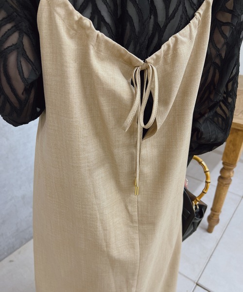 「un dix cors」 キャミソールワンピース FREE レッド レディース_画像4