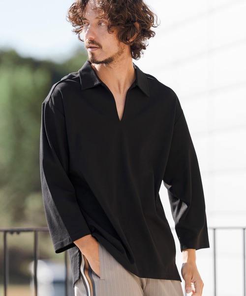 CAMBIO（カンビオ） ポロシャツ ms6347- Ponti Skipper 3-4 Sleeve