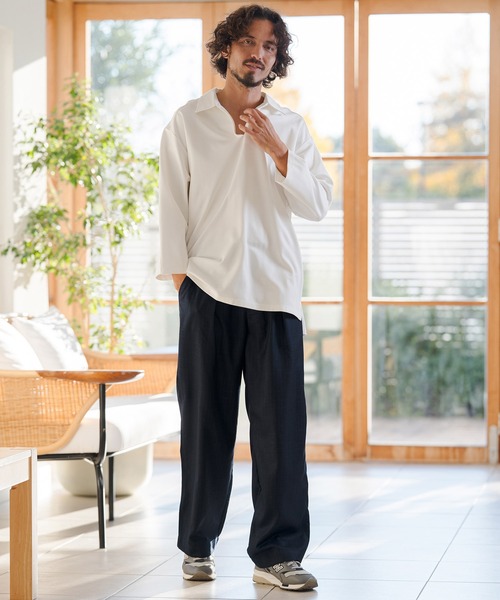 CAMBIO（カンビオ） ポロシャツ ms6347- Ponti Skipper 3-4 Sleeve