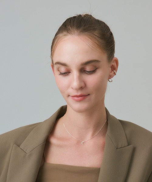 agete（アガット） ネックレス シルバーダイヤモンドネックレス