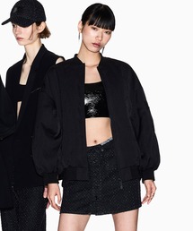 新品タグ付　アルマーニコレツォーニ　ジャケット　フリル　ブラック　ドット　38 ARMANI EXCHANGE ブルゾン アウター 「A|X アルマーニ エクスチェンジ