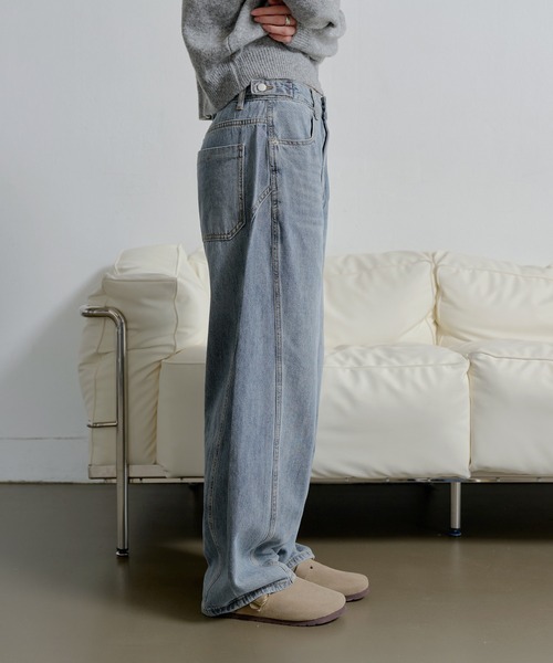 「UNE MANSION」 デニムパンツ MEDIUM ブルー系その他 レディース_画像4