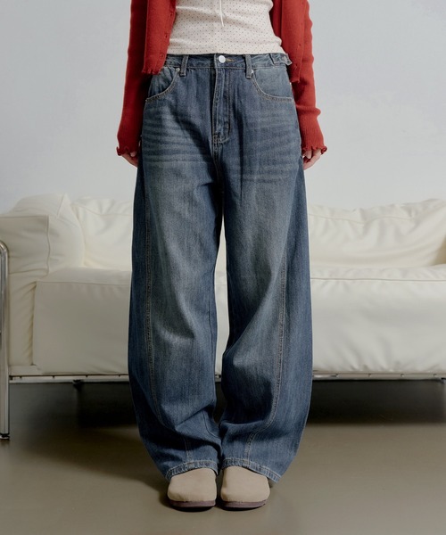 「UNE MANSION」 デニムパンツ MEDIUM ブルー系その他 レディース_画像9