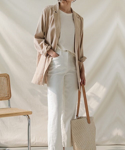 「a lot of love」 テーラードジャケット M ベージュ レディース_画像3