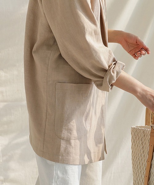 「a lot of love」 テーラードジャケット M ベージュ レディース_画像5