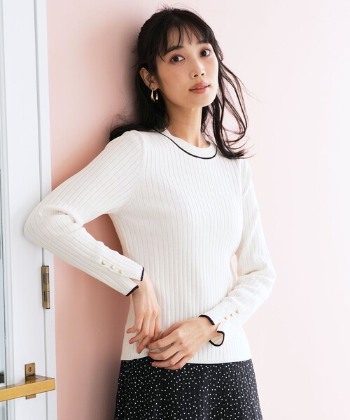 ANY SIS（エニィスィス） uvカット ニット セーター ラインポイント