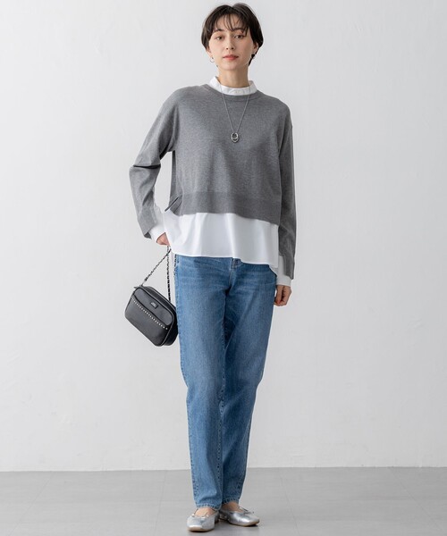 23区（ニジュウサンク） 長袖ニット 38 グレー レディース : ZOZOTOWN