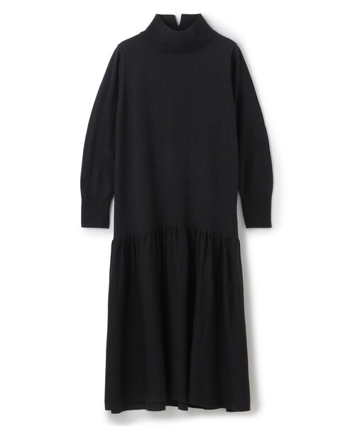 「UNFILO」 長袖ワンピース MEDIUM ブラック レディース_画像6