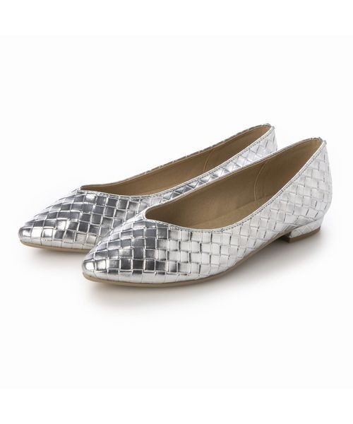 「Fin」 フラットパンプス 24.5cm ブラック レディース_画像7