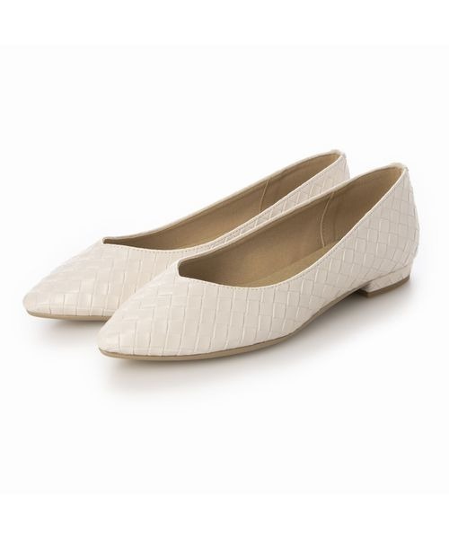 「Fin」 フラットパンプス 24.5cm ブラック レディース_画像9