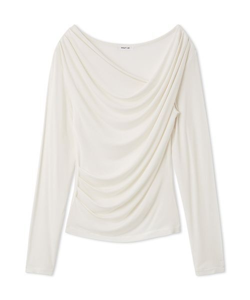 FRAY I.D（フレイ・アイディー） tシャツ 2wayデコルテタックドレープ