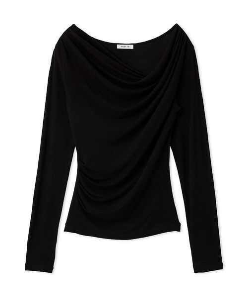 FRAY I.D（フレイ・アイディー） tシャツ 2wayデコルテタックドレープ
