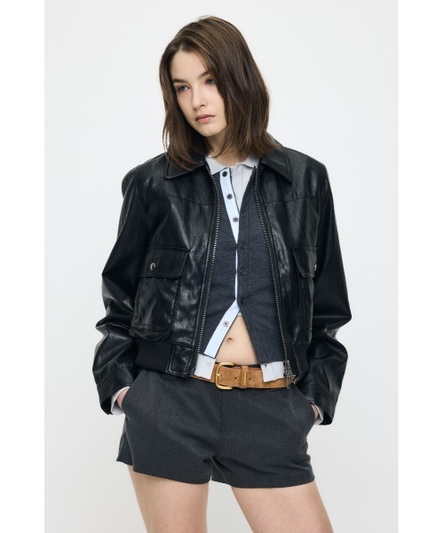 MOUSSY レザージャケット フリーサイズ MOUSSY（マウジー） ブルゾン アウター 「26年SS新作」COMPACT F
