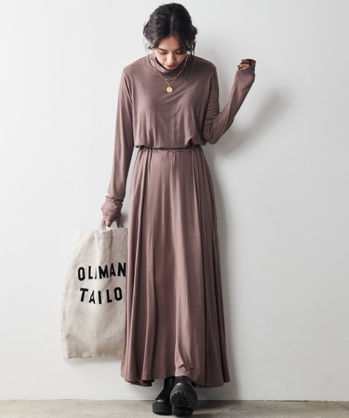 [CHIC STYLE] длинный рукав One-piece 5 черный женский 