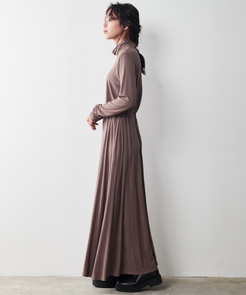 [CHIC STYLE] длинный рукав One-piece 5 черный женский 