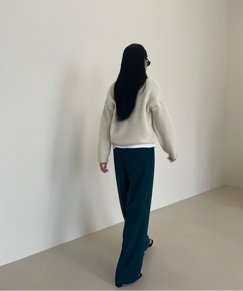 「Didot.showroom」 長袖ニット FREE ネイビー レディース_画像8