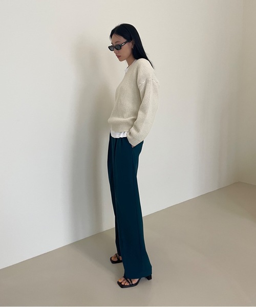 「Didot.showroom」 長袖ニット FREE ネイビー レディース_画像9