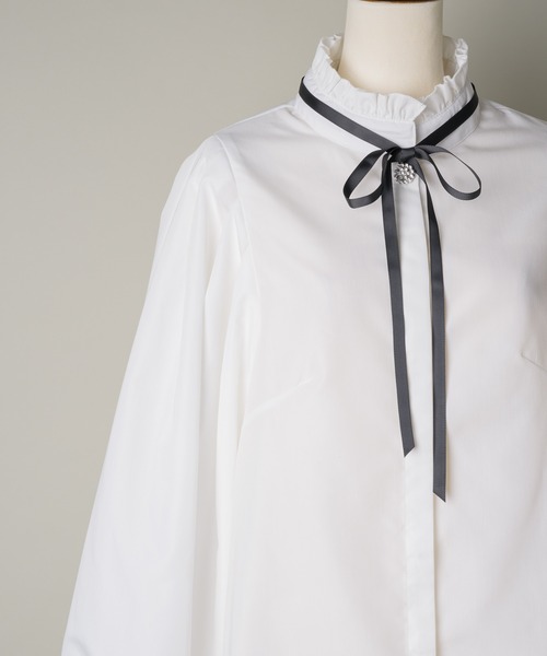 「VIOLETTA」 長袖ブラウス FREE ネイビー レディース_画像7