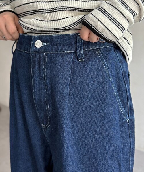 ワンピース デニムビスチェセットアップの画像