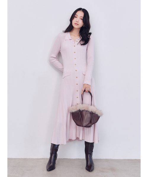 SNIDEL（スナイデル） ニットワンピース ONE SIZE グレー レディース