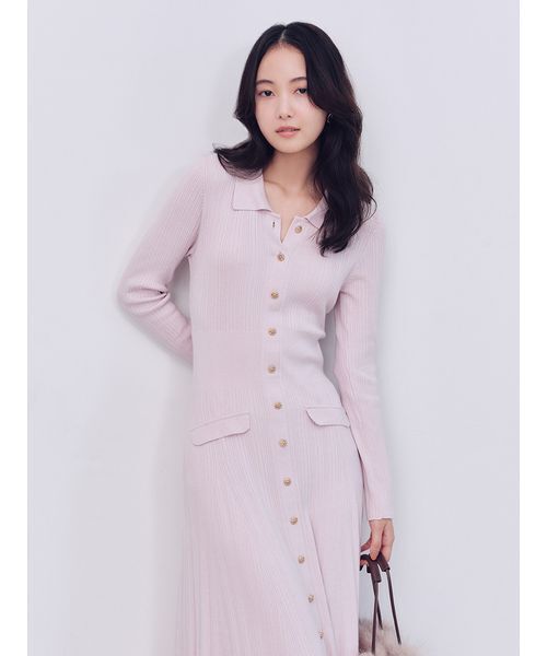 SNIDEL（スナイデル） ニットワンピース ONE SIZE グレー レディース