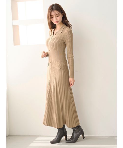 SNIDEL（スナイデル） ニットワンピース ONE SIZE グレー レディース