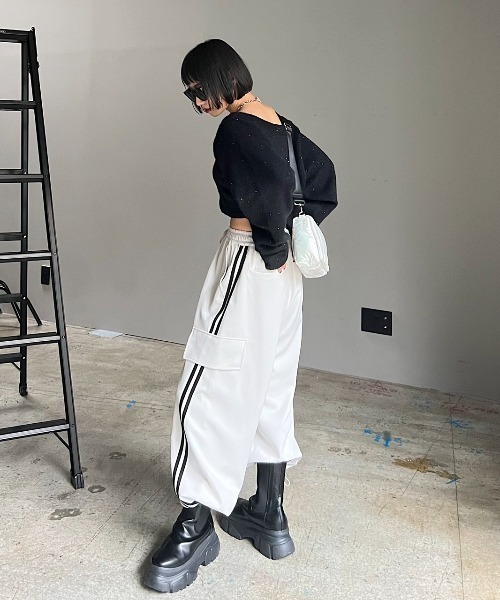 「PAGEBOY」 長袖ニット FREE ネイビー レディース_画像4