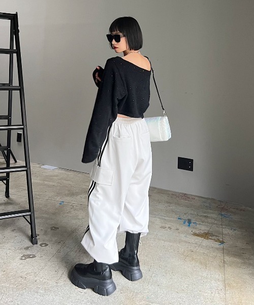 「PAGEBOY」 長袖ニット FREE ネイビー レディース_画像5