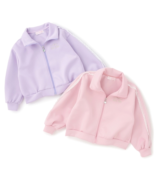 mezzo piano ジャージ 袖レースライン ZIPジャージ キッズ 子供服