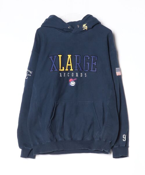 XLARGE（エクストラ ラージ） プルオーバーパーカー L ネイビー メンズ
