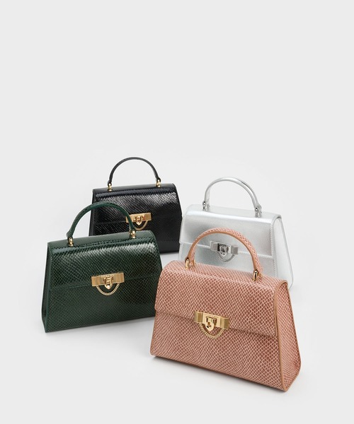 「CHARLES \u0026 KEITH」 2WAYバッグ S ブラック レディースの画像
