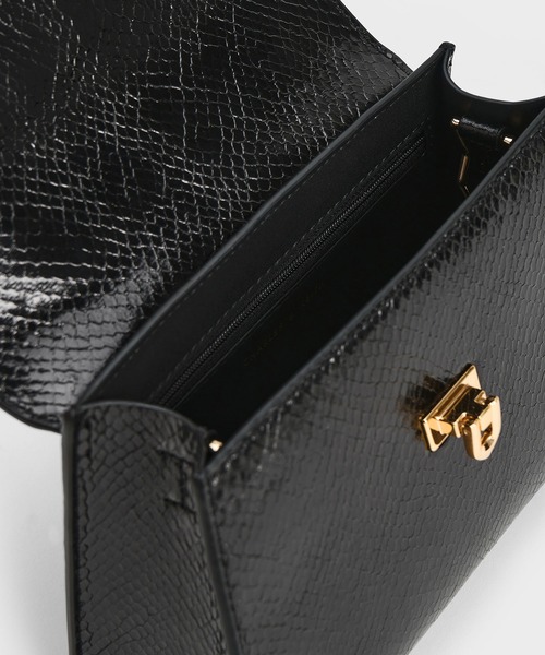 「CHARLES \u0026 KEITH」 2WAYバッグ S ブラック レディースの画像