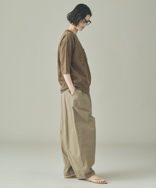 新品 Curensology ベージュ チノパン　コットンリネンドロストパンツ Curensology（カレンソロジー） パンツ 「スタイリスト室井由美子さん