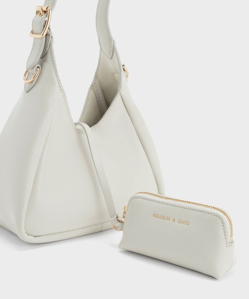 「CHARLES \u0026 KEITH」 2WAYバッグ S ホワイト レディースの画像