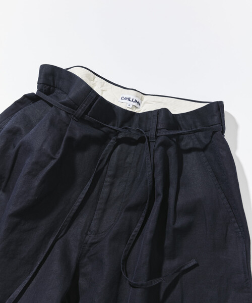 CAHLUMN（カウラム） パンツ Cotton Linen 2 Tuck Chino Shorts