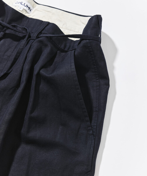 CAHLUMN（カウラム） パンツ Cotton Linen 2 Tuck Chino Shorts