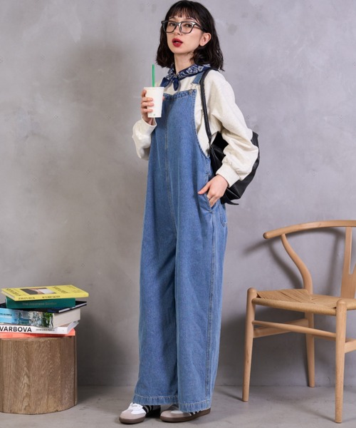 A.D.C.L. サロペット オーバーオール デニム ワイドシルエット