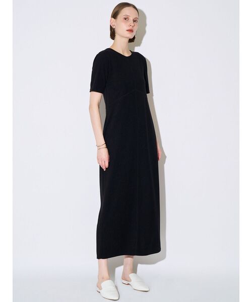 極美品.定価2.8万☆エレンディーク 洗える コットンシフォンワンピース 01 ELENDEEK（エレンディーク） ワンピース 半袖 コクーンシーム