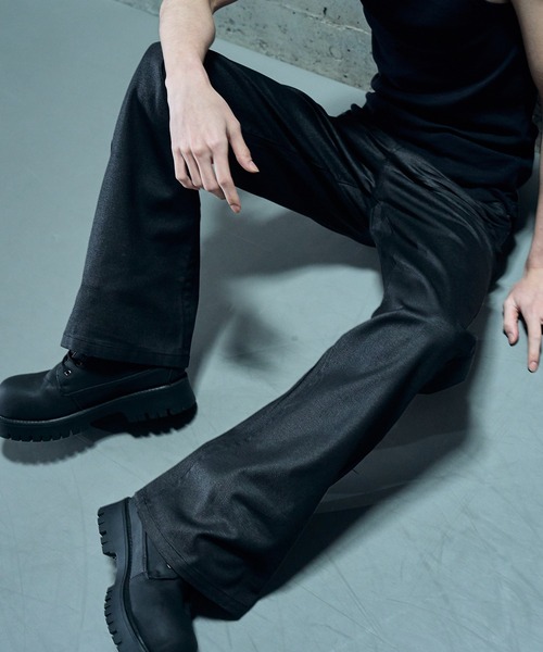 LANDNESS ジーンズ 「LANDNESS/ランドネス」Wax coated bootcut jeans