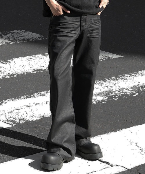 LANDNESS ジーンズ 「LANDNESS/ランドネス」Wax coated bootcut jeans