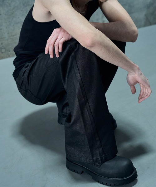 LANDNESS ジーンズ 「LANDNESS/ランドネス」Wax coated bootcut jeans
