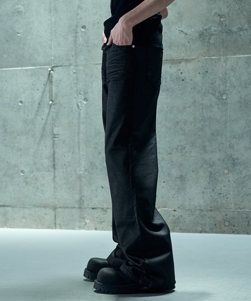 LANDNESS ジーンズ 「LANDNESS/ランドネス」Wax coated bootcut jeans