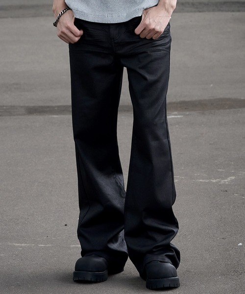 LANDNESS ジーンズ 「LANDNESS/ランドネス」Wax coated bootcut jeans
