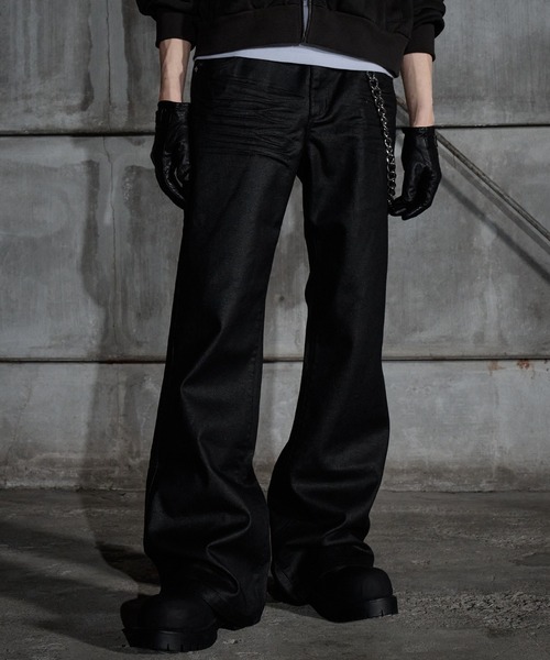 LANDNESS ジーンズ 「LANDNESS/ランドネス」Wax coated bootcut jeans 