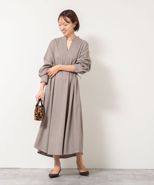 「NOLLEY'S」 長袖ワンピース 38 ネイビー レディースの画像