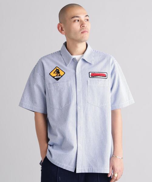 シャツ MANASTASH/マナスタッシュ/PATCHED LOGO WORK SHIRT メンズ