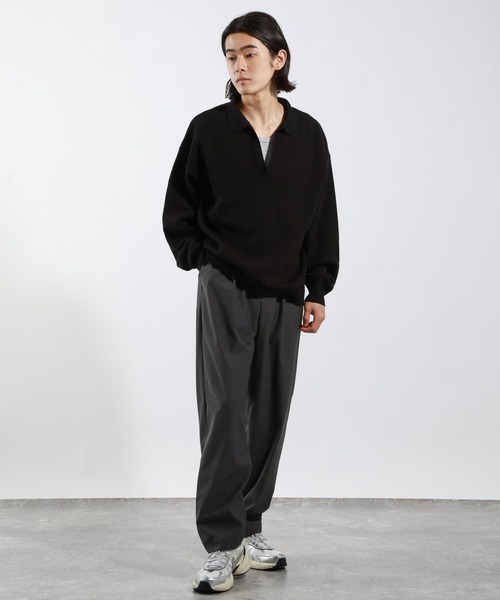 「BAYFLOW」 スラックス MEDIUM ブラック メンズ_画像2