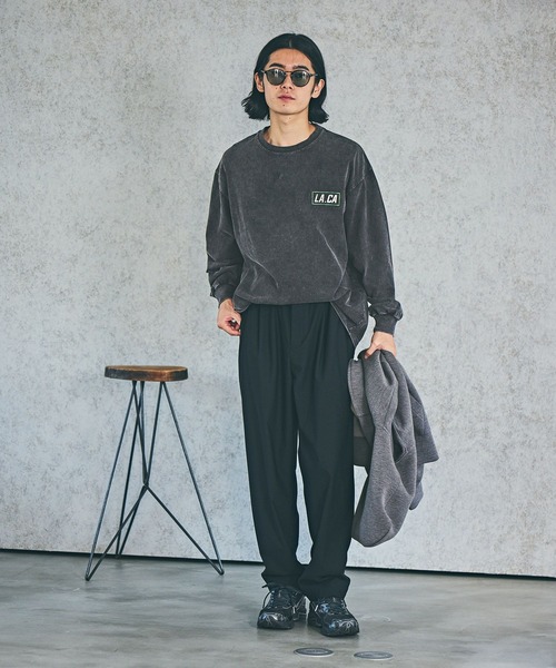 「BAYFLOW」 スラックス MEDIUM ブラック メンズ_画像6